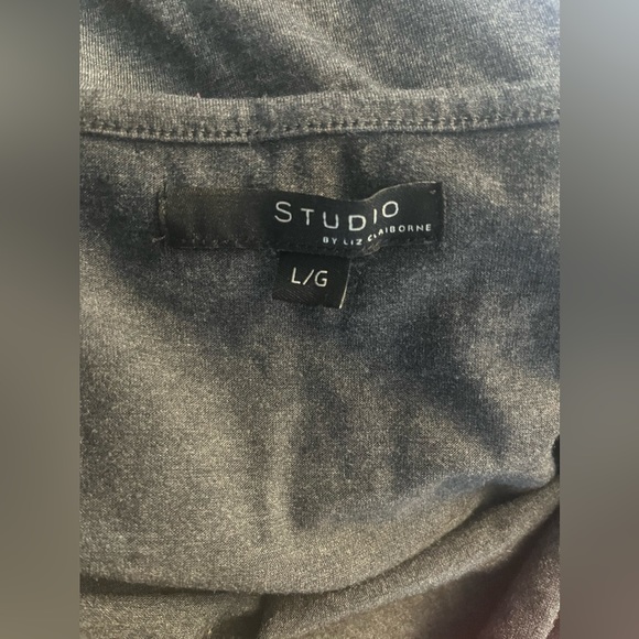 Studio Womans Gray Top w/ Embellishments !! - Picture 8 of 8
